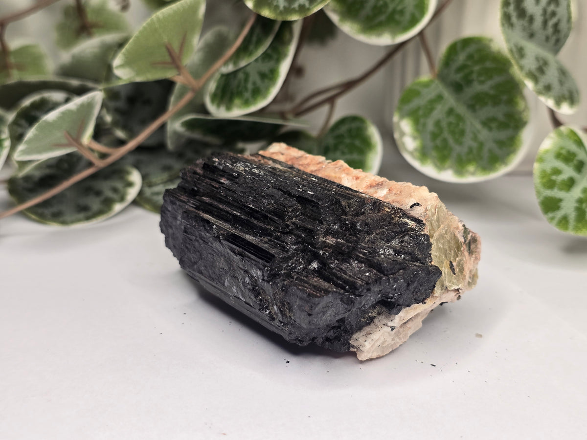Black Tourmaline Specimen On Host Rock 300g