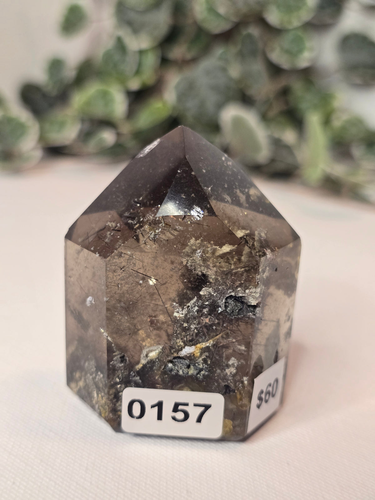 Smoky Garden Quartz with Rutile Inclusions 153g