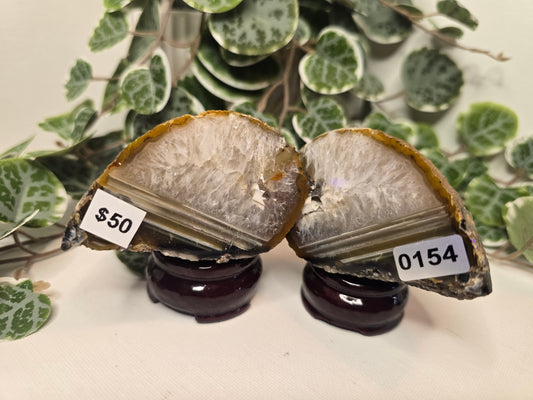 Agate Nodule Polished Pair 344g