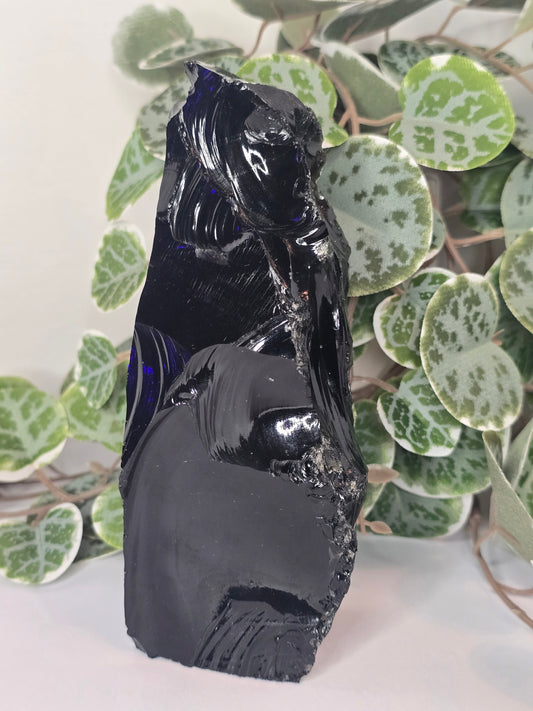 Obsidian Slab (Polished Face) 431g