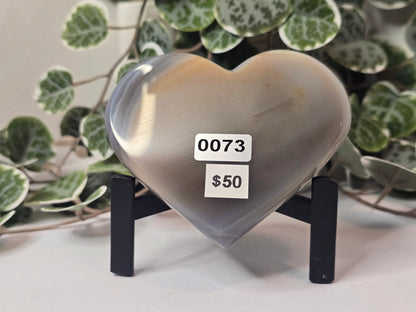Agate Carved Heart 205g