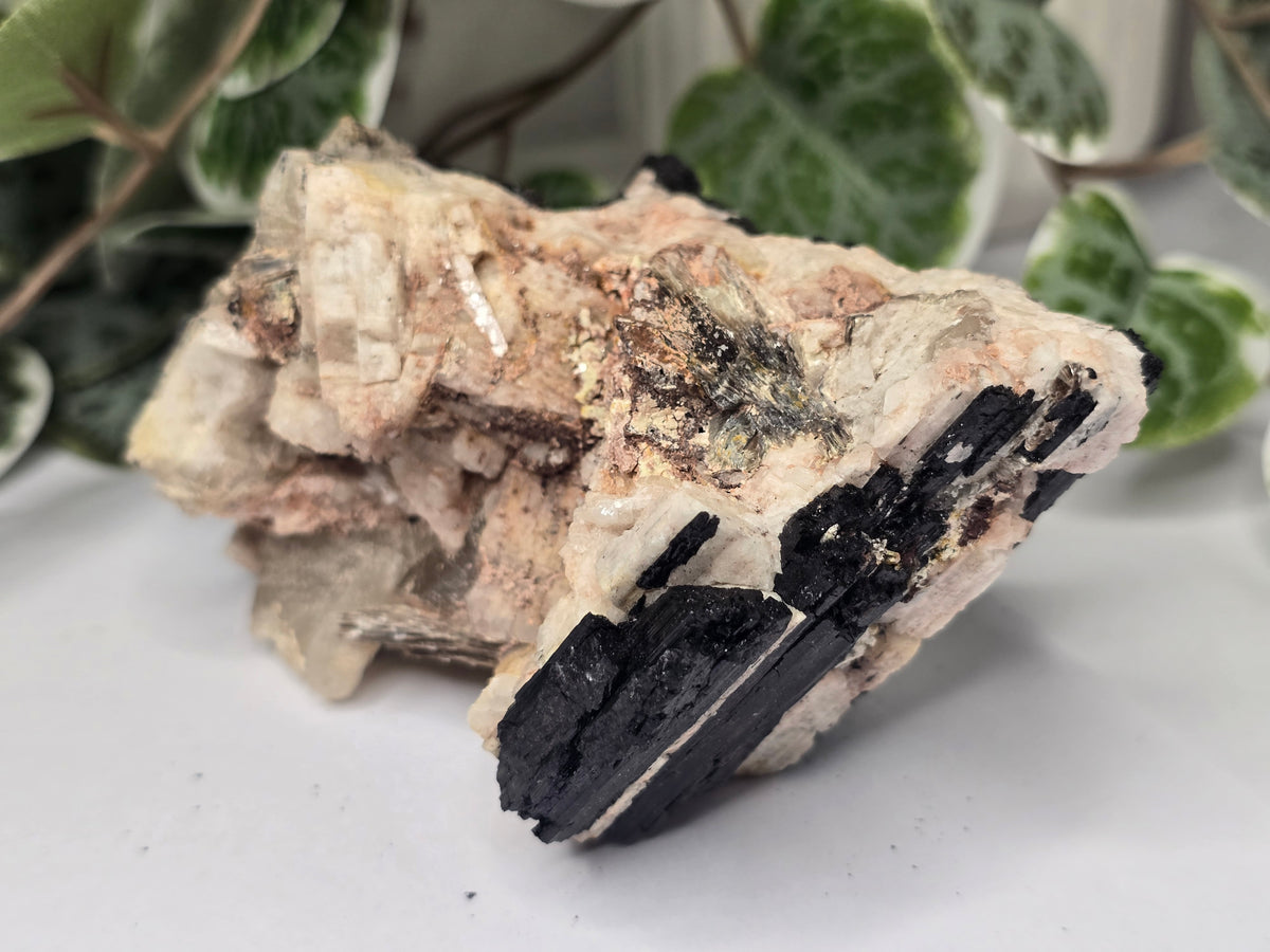 Black Tourmaline Specimen On Host Rock 436g