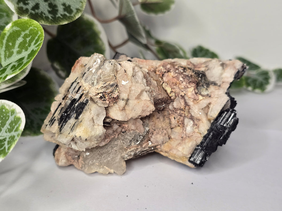 Black Tourmaline Specimen On Host Rock 436g