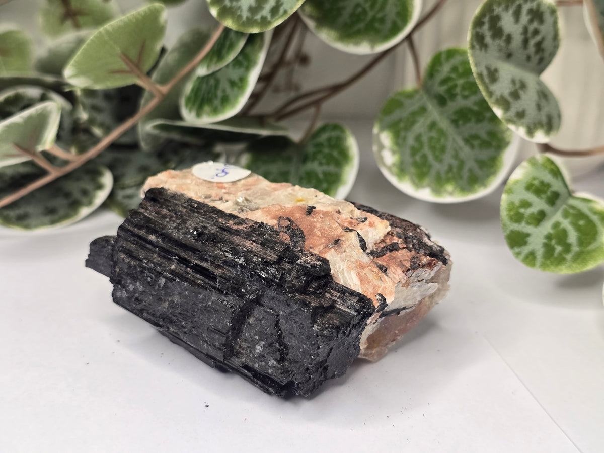 Black Tourmaline Specimen On Host Rock 300g