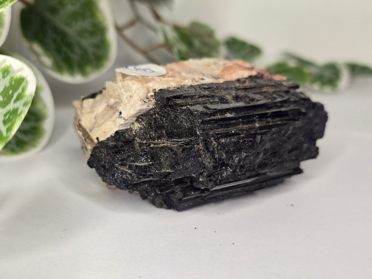 Black Tourmaline Specimen On Host Rock 300g