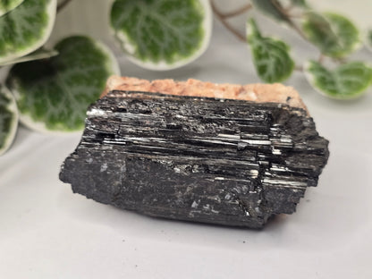 Black Tourmaline Specimen On Host Rock 300g