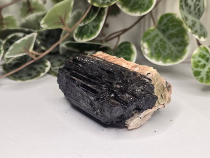 Black Tourmaline Specimen On Host Rock 300g