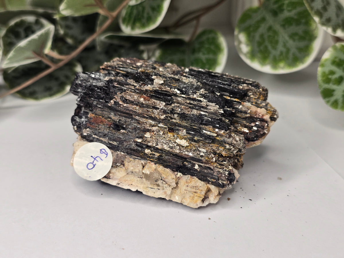 Black Tourmaline Specimen On Host Rock 193g