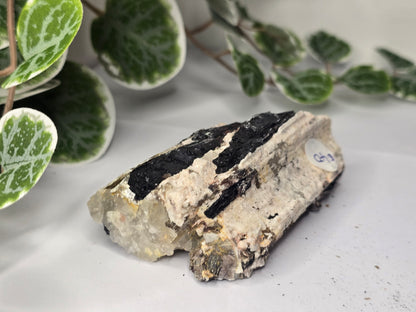 Black Tourmaline Specimen On Host Rock 197g