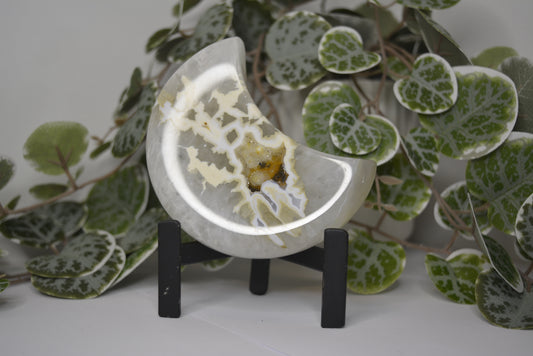 Agate Carved Moon 293g